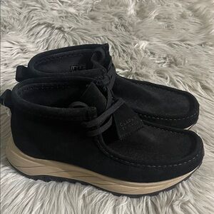 Clarks Black Suede Casual Boots